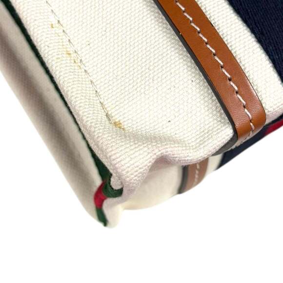 Pre-owned Gucci Interlocking G Mini Tote Bag Shoulder Canvas 727735 White Wom... - Picture 12 of 16